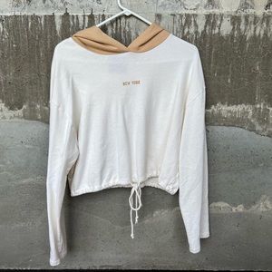 Zara “New York” cropped hoodie
